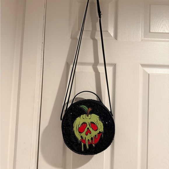 Buckle-Down Handbags - Black Sequin Disney Poison Apple Crossbody Bag